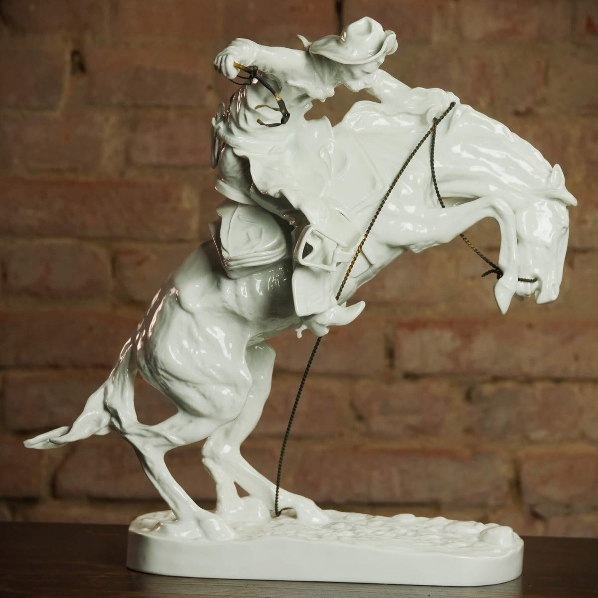 Porcelain sculpture "Broncho Buster" by Frederic Remington