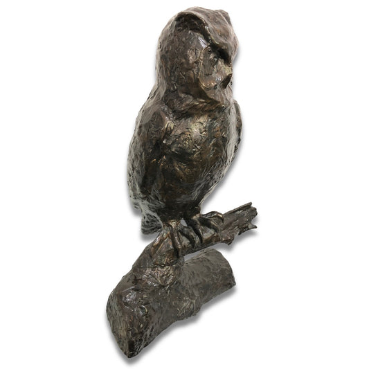 Bronzeskulptur "Abstrakte Eule" von Ladislav Hlina