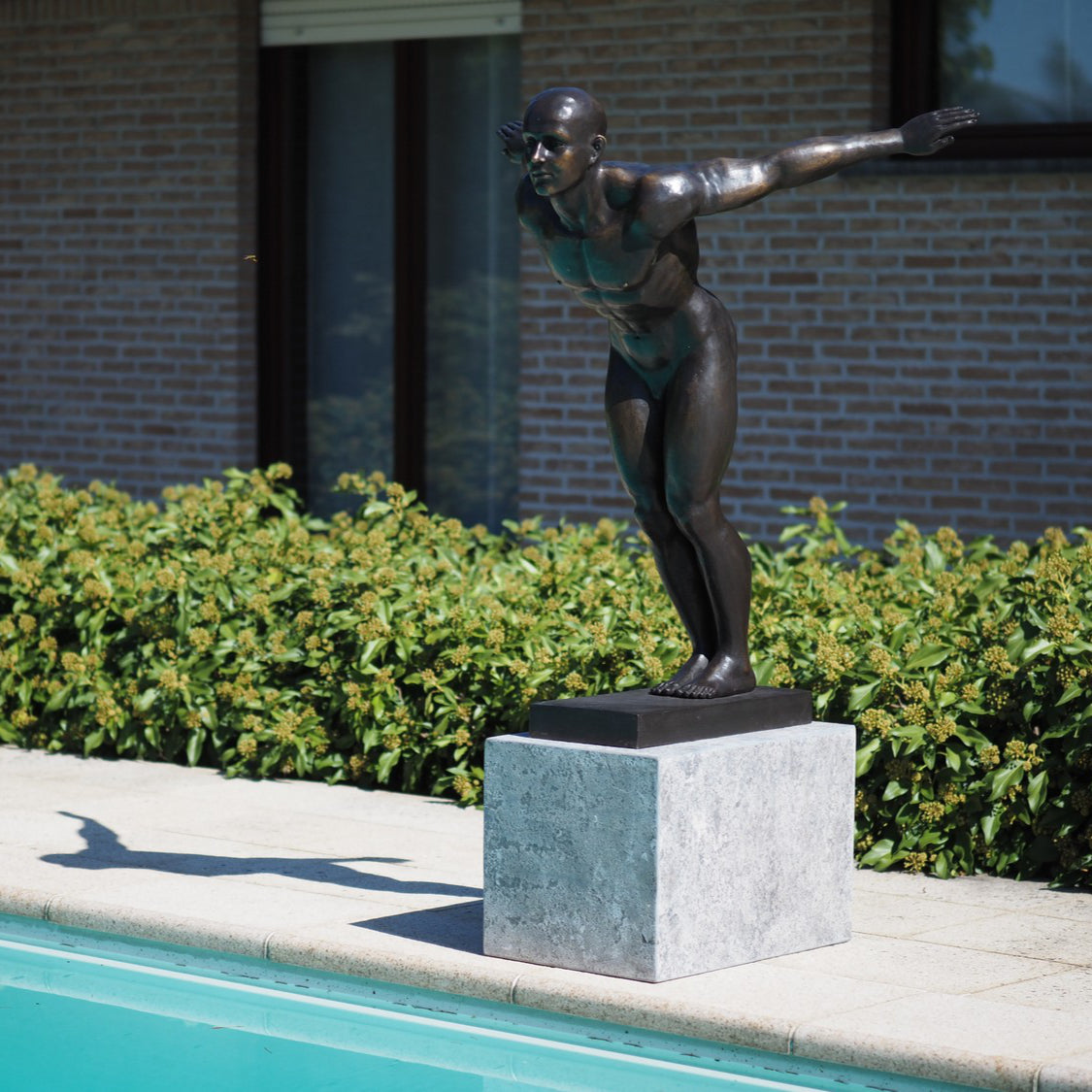 Bronzeskulptur "Schwimmer David"