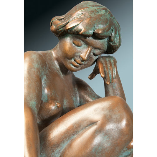 Nahansicht der Bronzeskulptur "Bunte Steine"