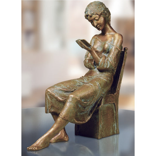 Beispielansicht der Bronzeskulptur "Der Brief"