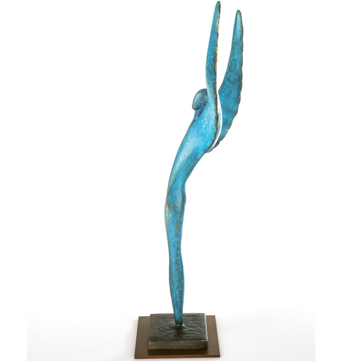 Seitenansicht der Bronzeskulptur "Cosmic Dancer VI"