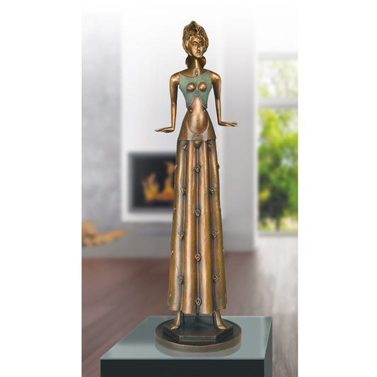 Beispielansicht der Bronzeskulptur "Tänzerin im Blumenkleid"