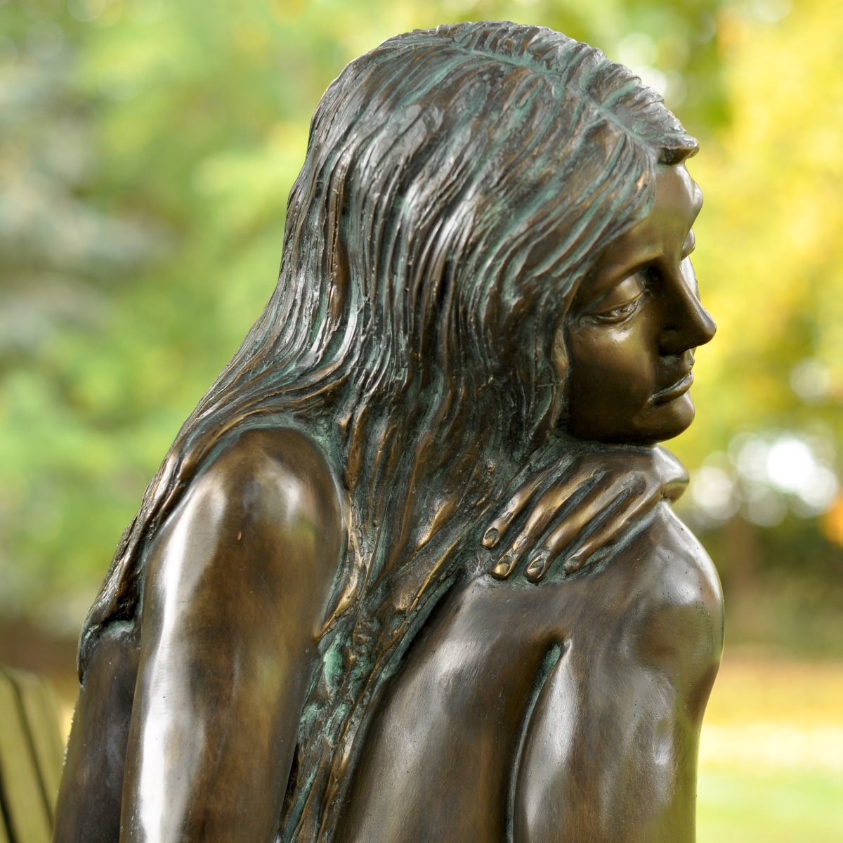 Bronze sculpture "Emanuelle" - life-size