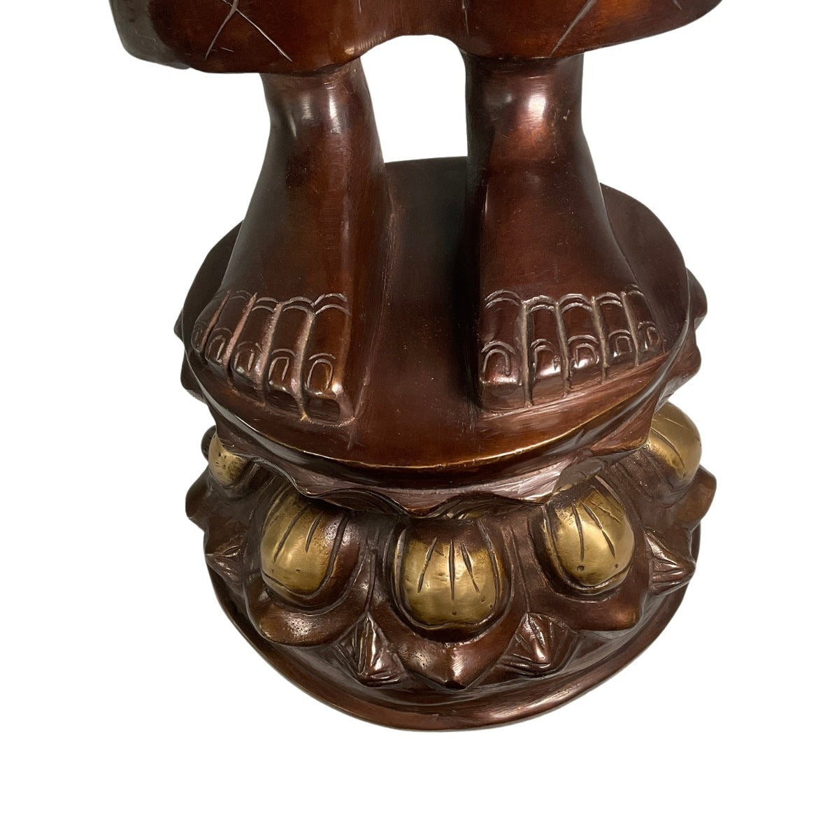 Standing Buddha made of brass - unique piece - 83.5 cm