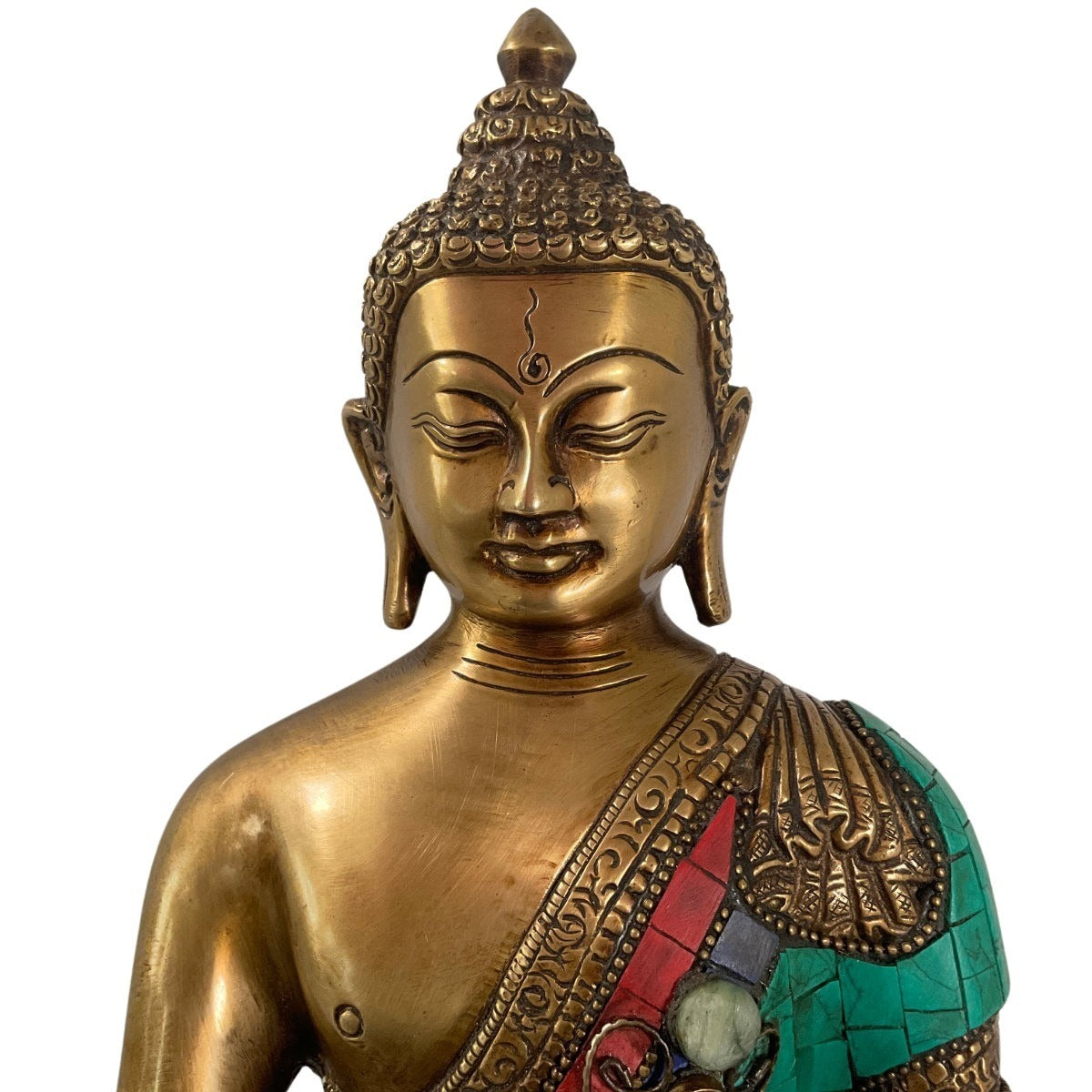 Medicine Buddha made of brass - unique piece - 33.5 cm
