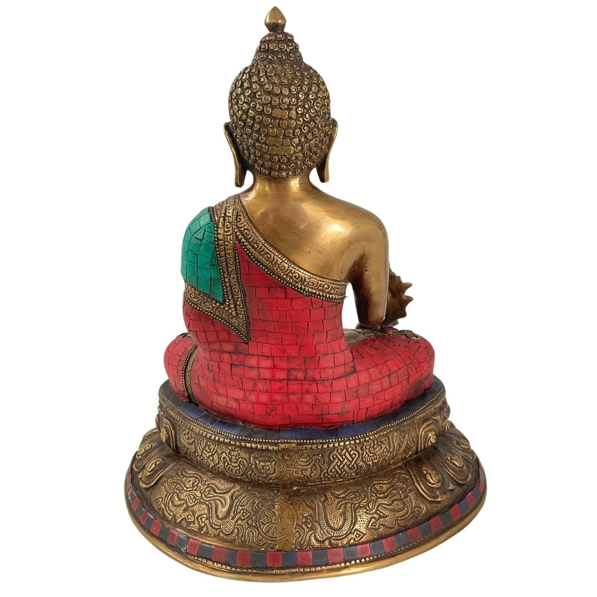 Medicine Buddha made of brass - unique piece - 33.5 cm