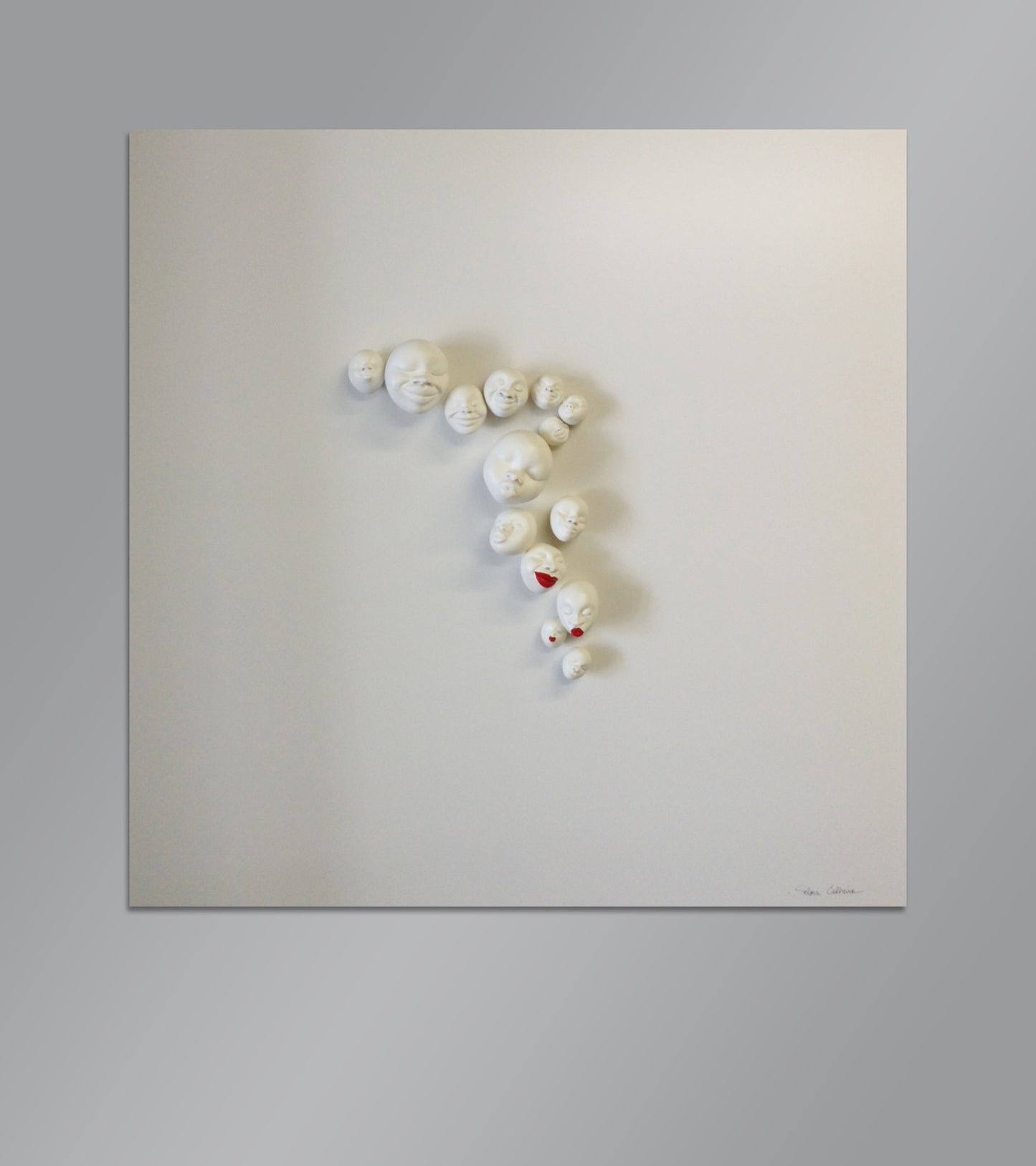 Wall decoration "Happy Faces - 14 pieces" by Selma Calheira