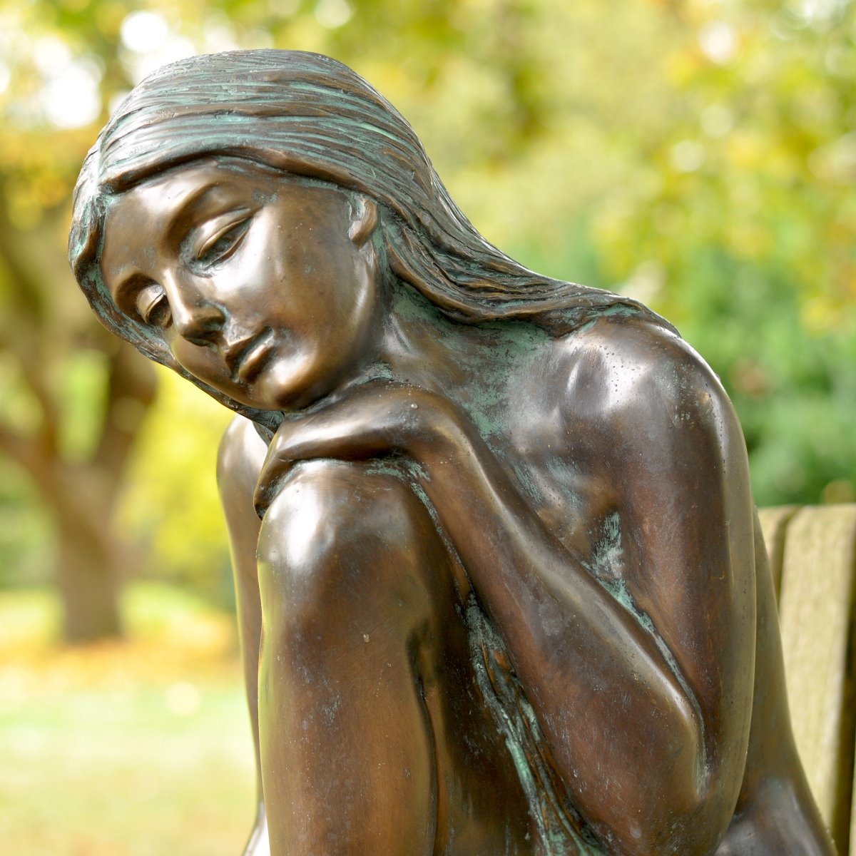 Bronze sculpture "Emanuelle" - life-size
