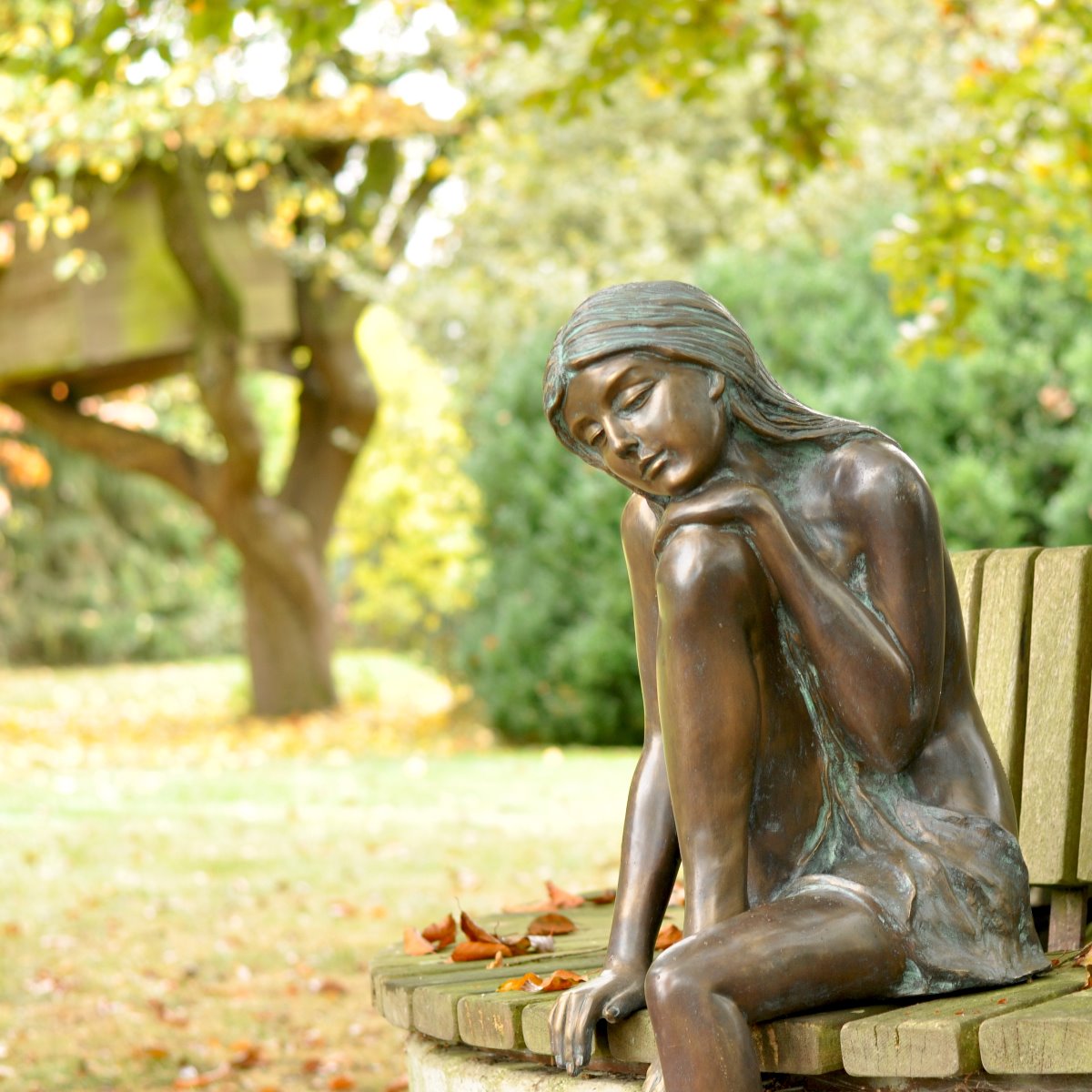 Bronze sculpture "Emanuelle" - life-size