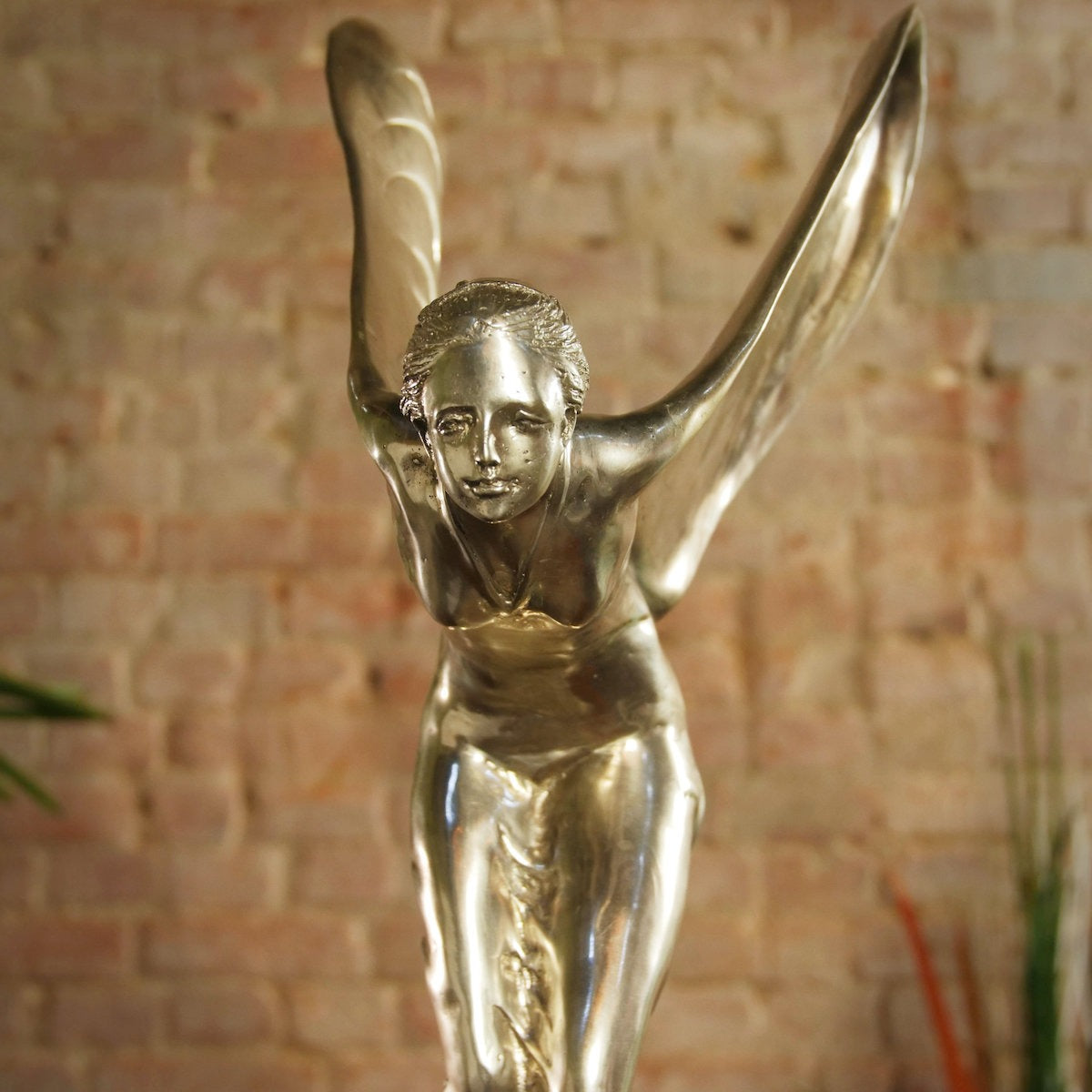 Bronze sculpture "Emily - Spirit of Ecstasy" on marble base
