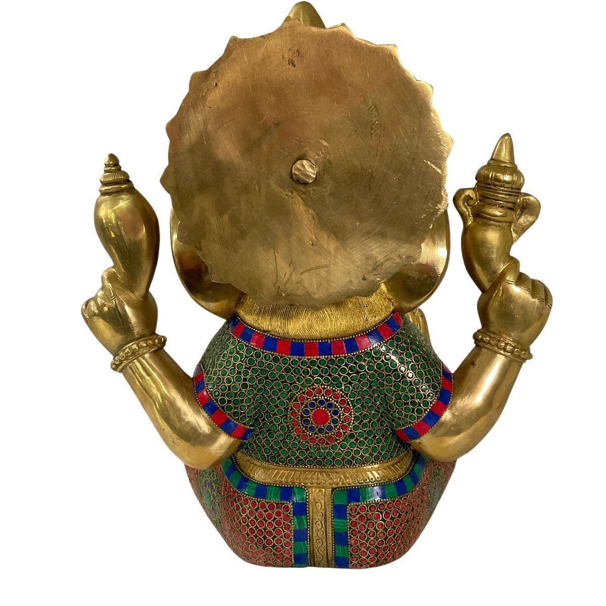Sitting Ganesha made of brass - unique piece - 37cm
