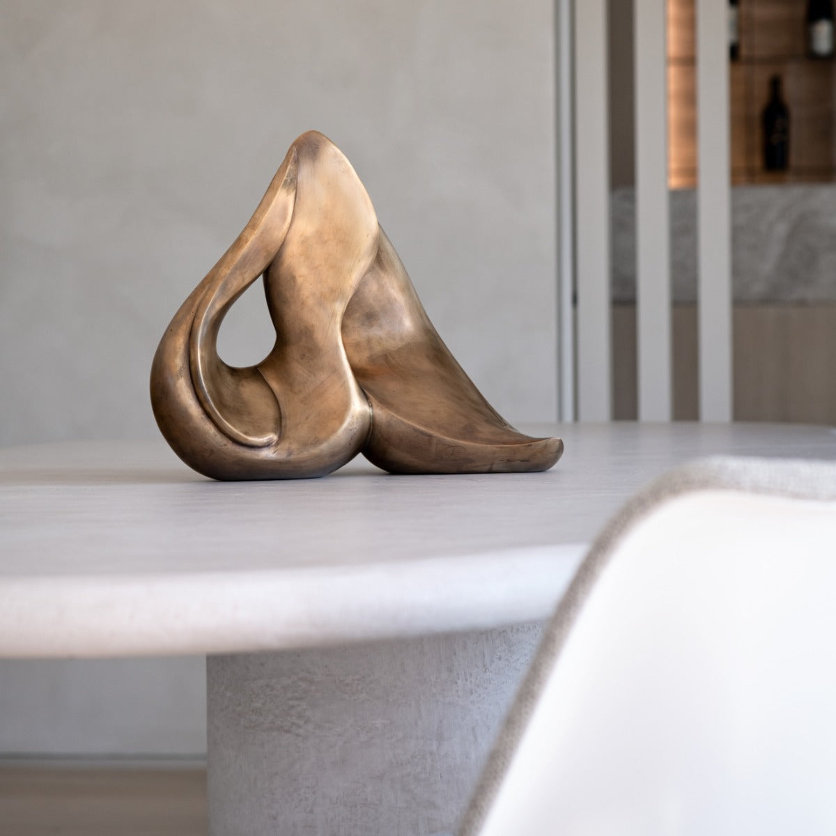 Bronze sculpture "Noi due al quadrato" by Armando Di Nunzio