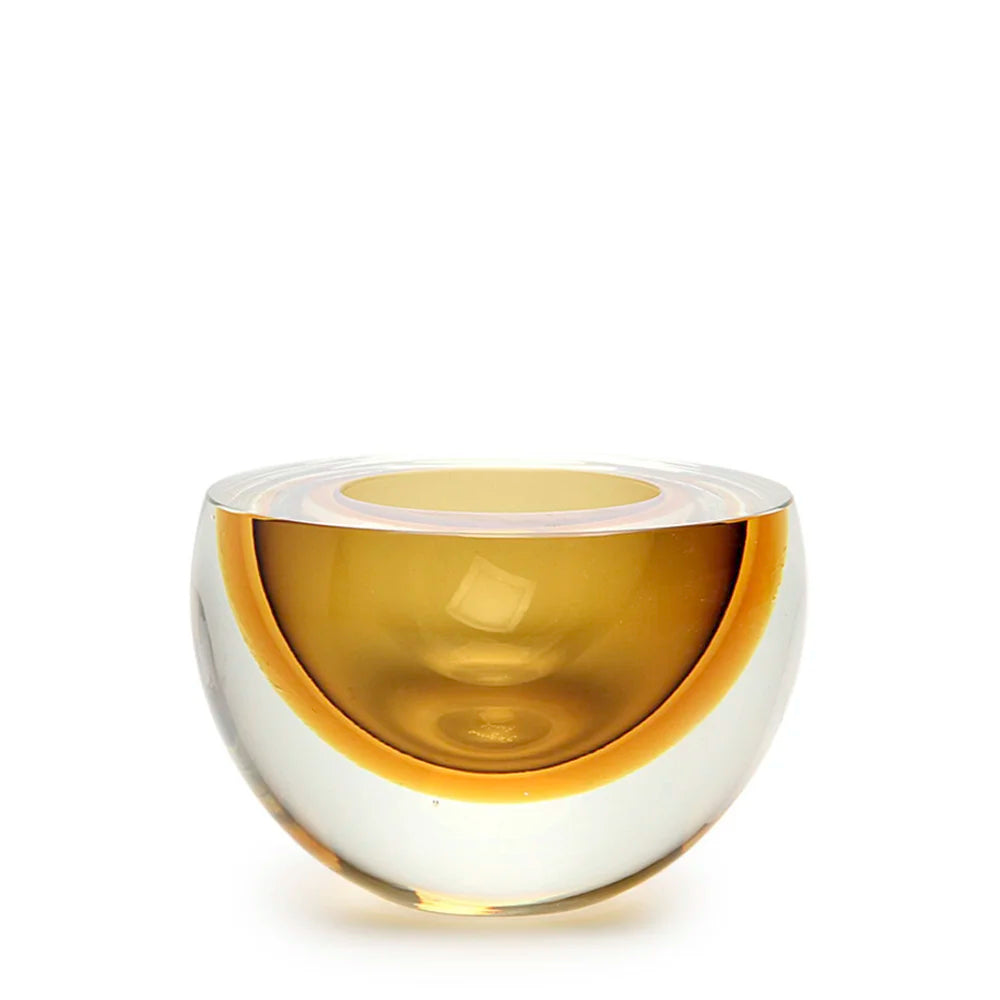 Glass bowl "Drop Flat" by Seguso