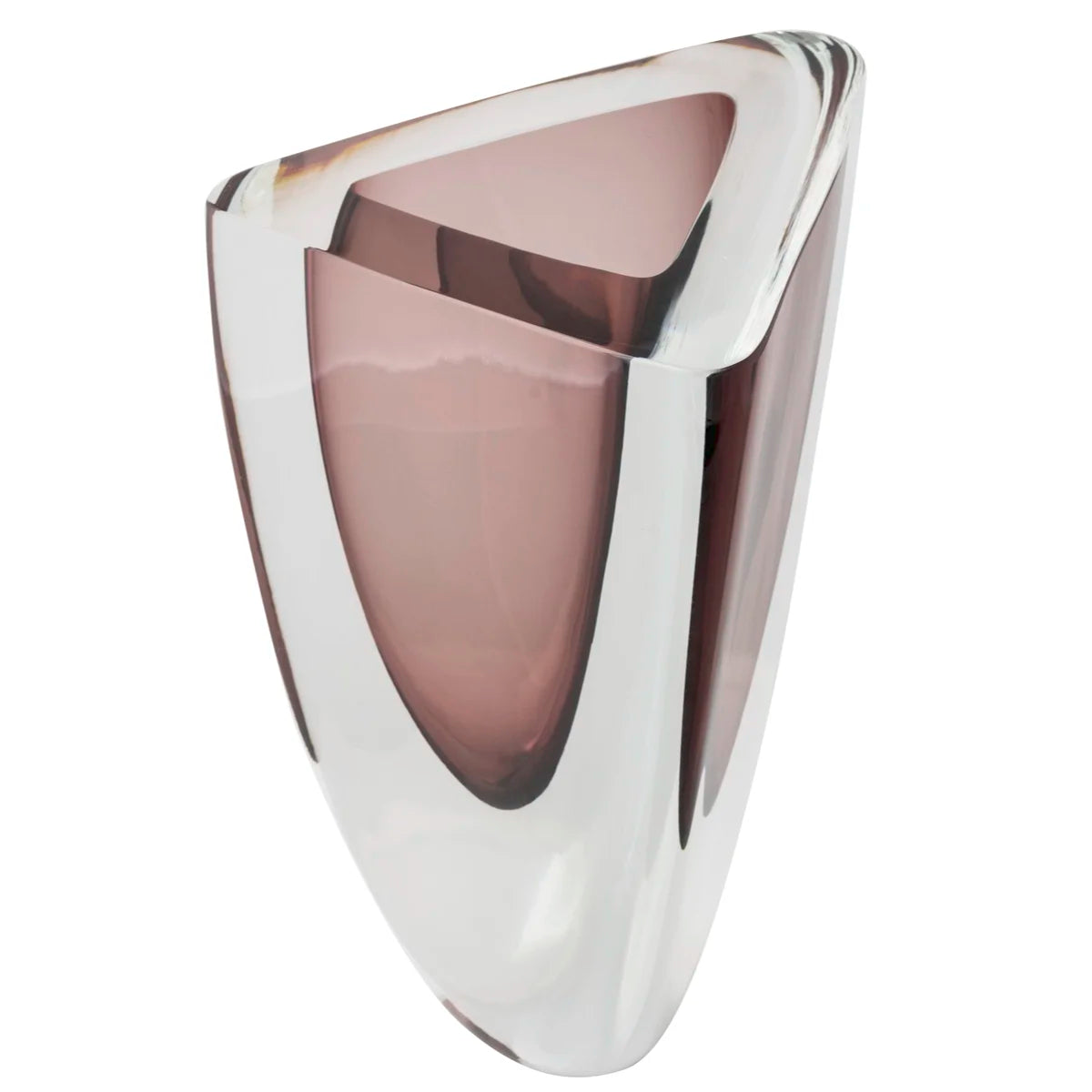 Glass vase "Vase Triangle 4" by Seguso