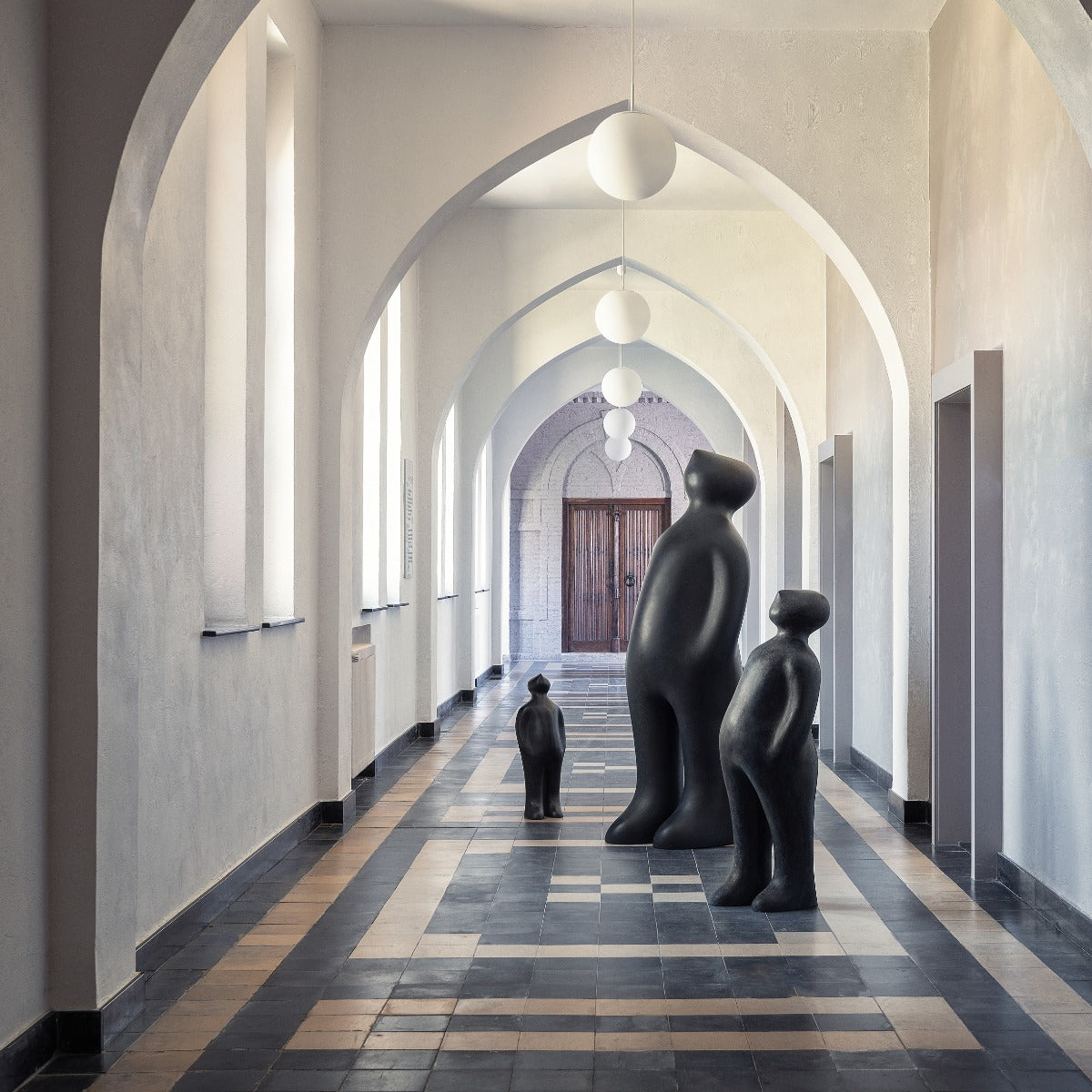 Sculpture "The Visitor Large - Bronze" by Guido Deleu