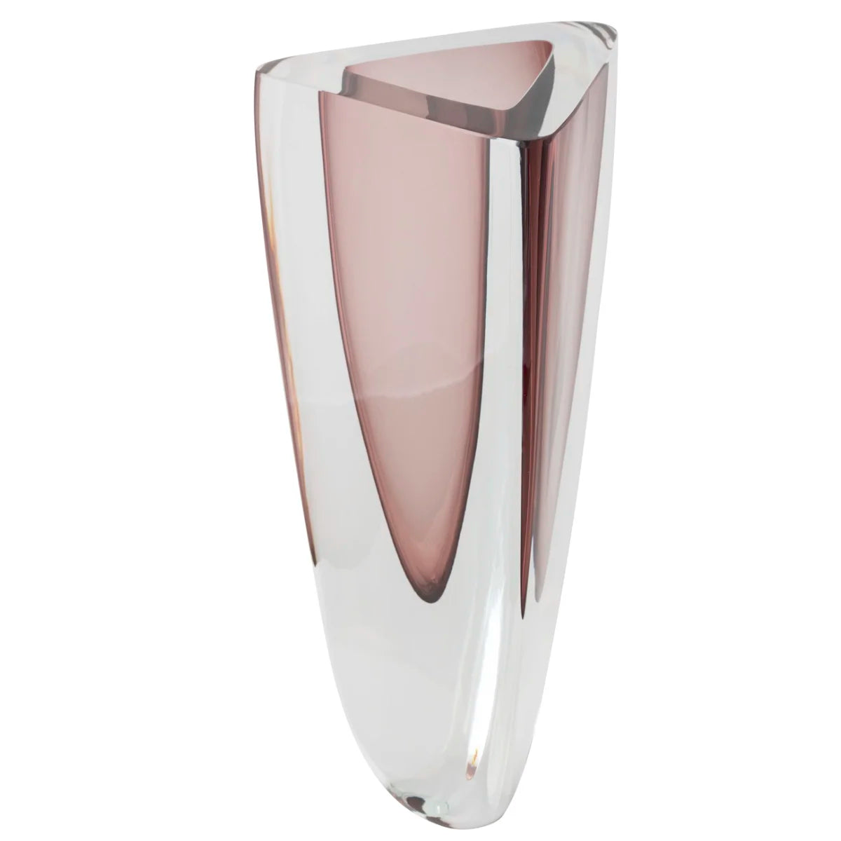 Glass vase "Vase Triangle 3" by Seguso