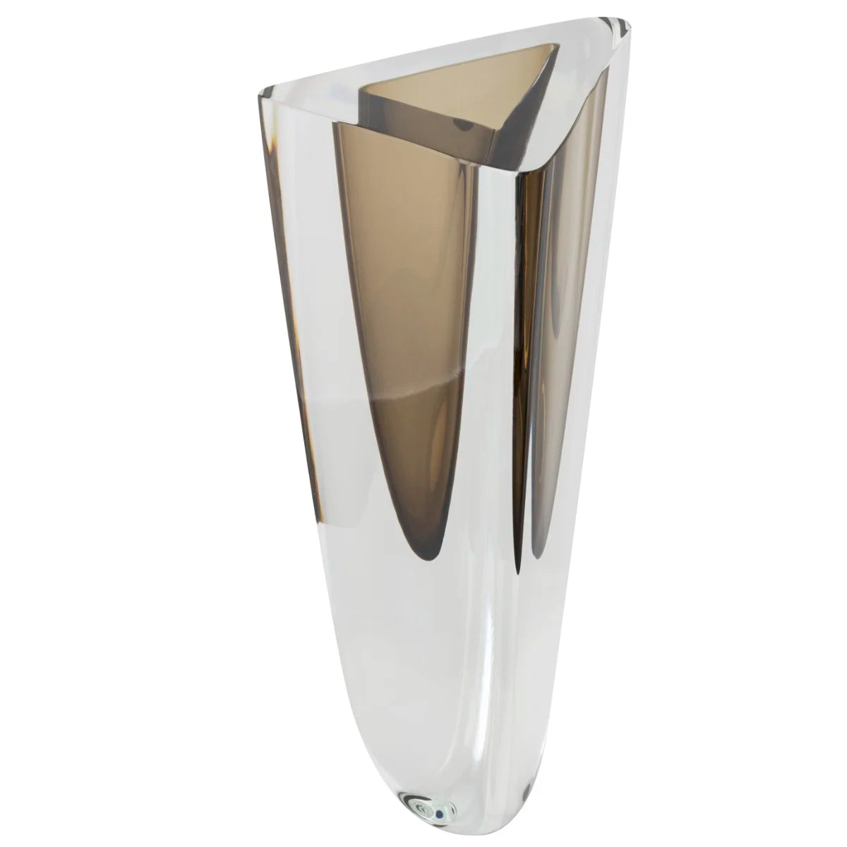 Glass vase "Vase Triangle 3" by Seguso