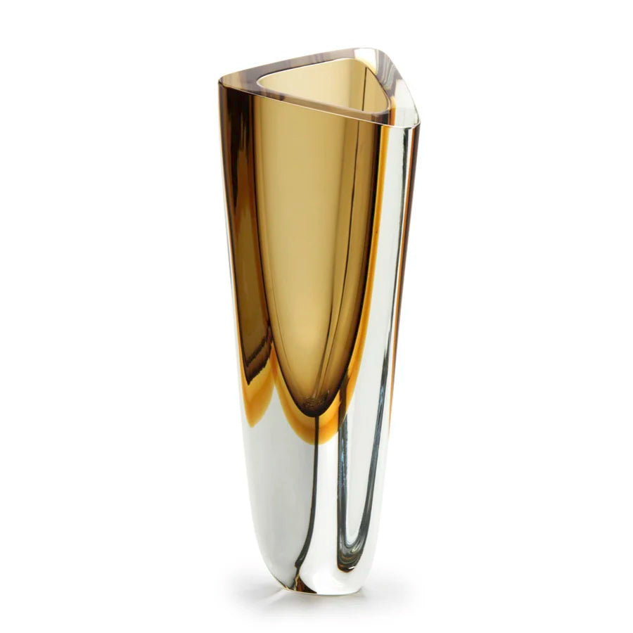 Glass vase "Vase Triangle 3" by Seguso