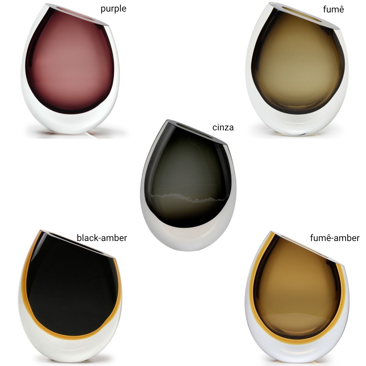 Glass vase "Cá d'Oro vases" set by Seguso