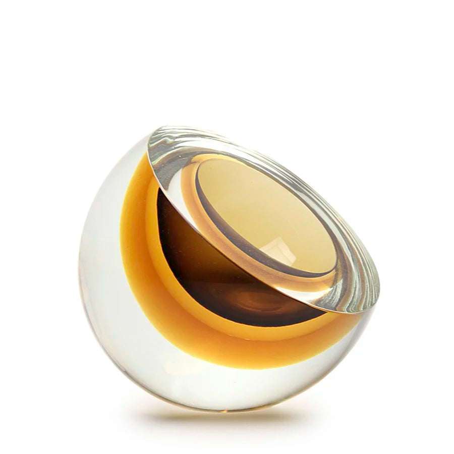 Glass bowl "Drop Diagonal" by Seguso