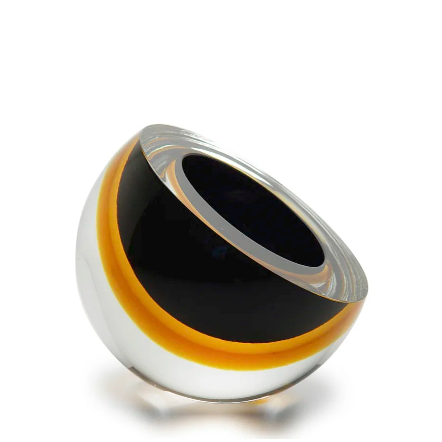 Glass bowl "Drop Diagonal" by Seguso