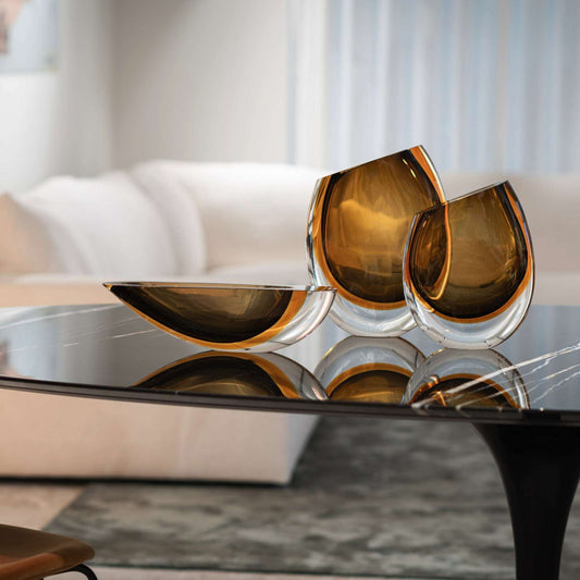 Glasvase "Cá d’Oro-Vasen" Set von Seguso