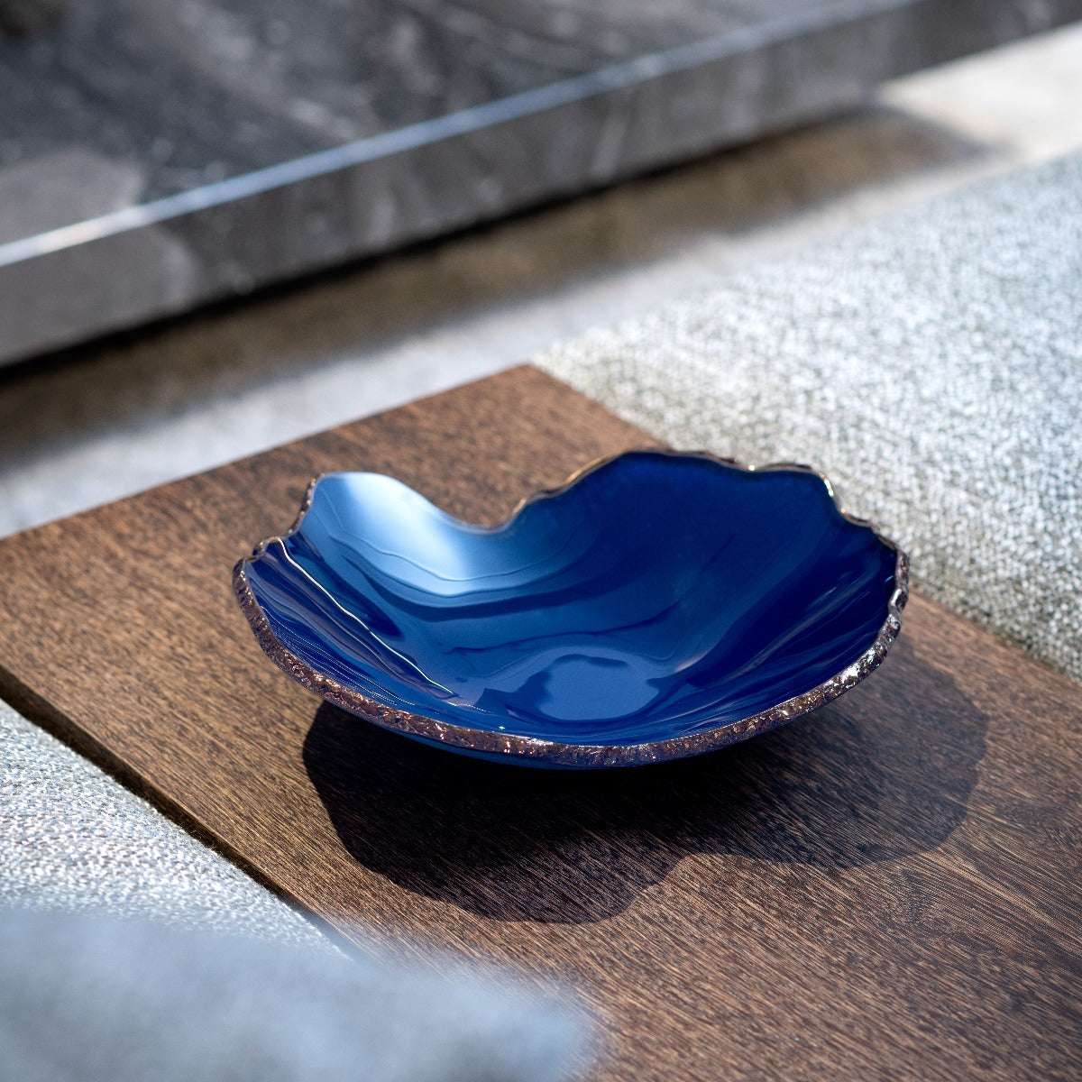 azul topo bronze Glasschale "Mini Mapa" von Regina Medeiros