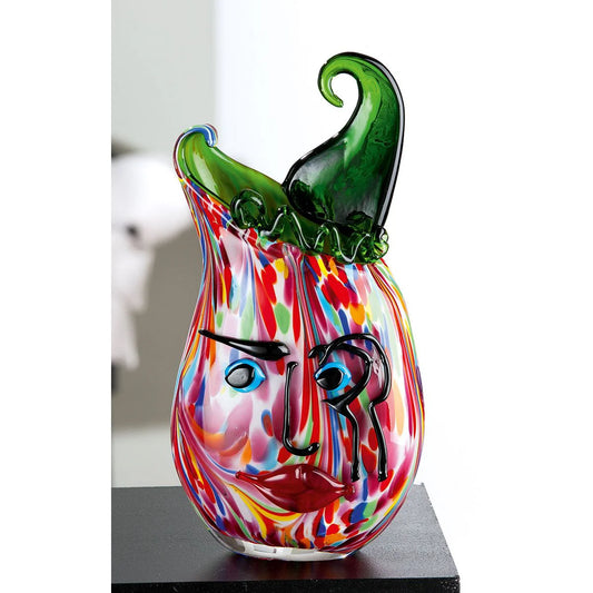 Skulptur "Gesichtsvase - Venito" aus Glas