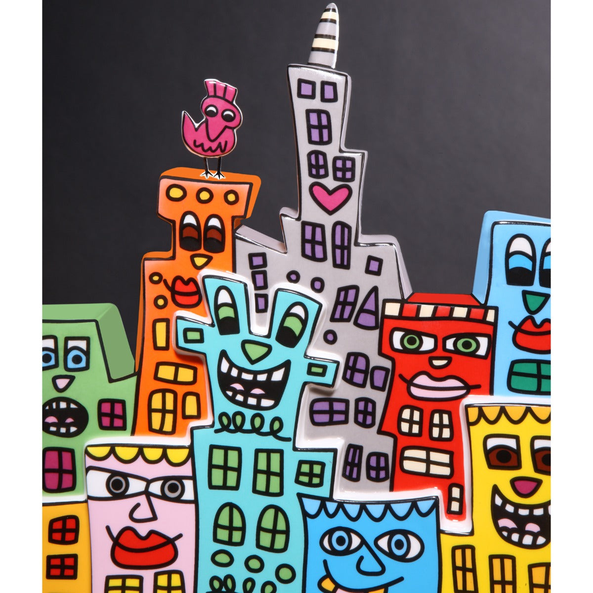 Porcelain sculpture "Summer in the City" by James Rizzi