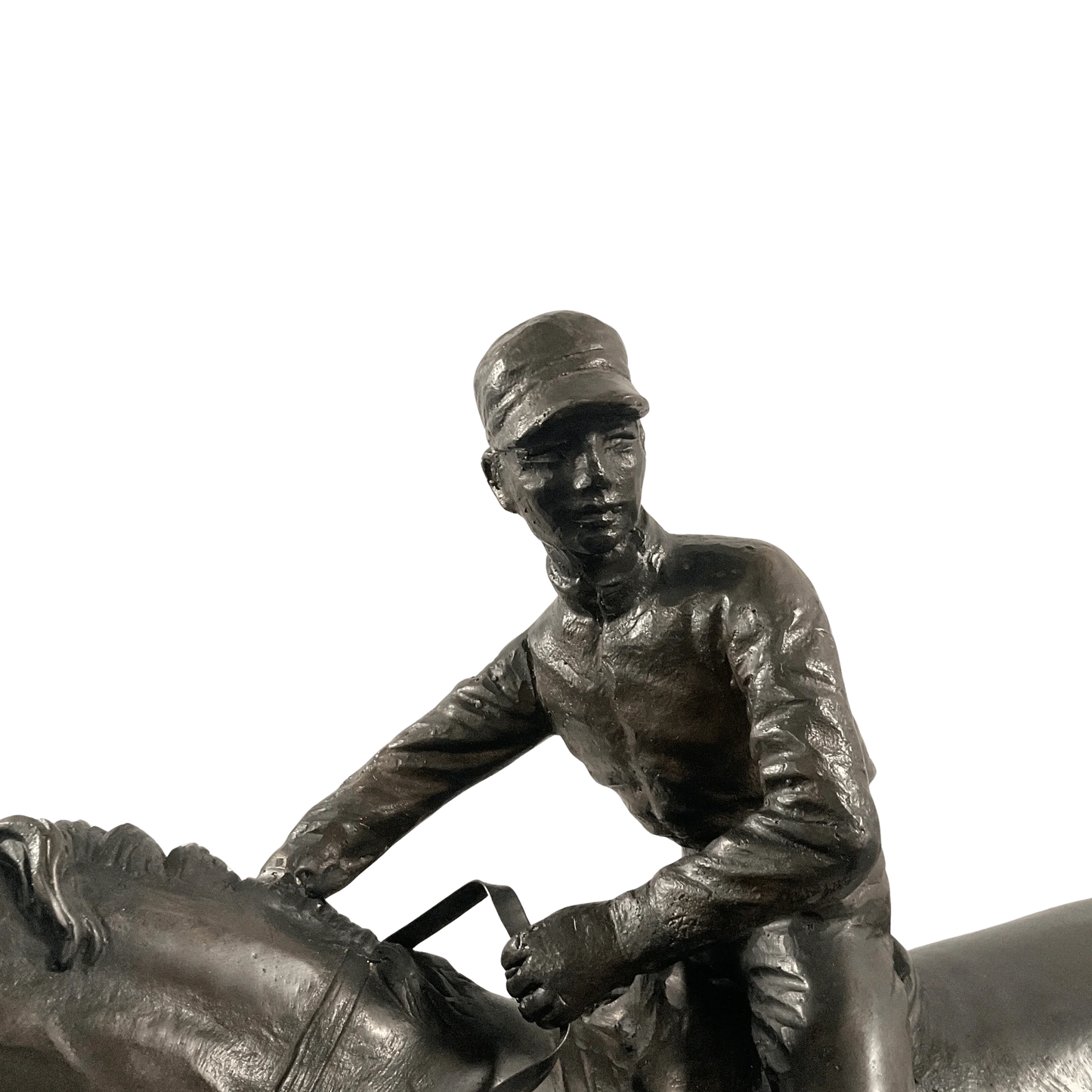 Bronze sculpture "Jockey on Horseback"