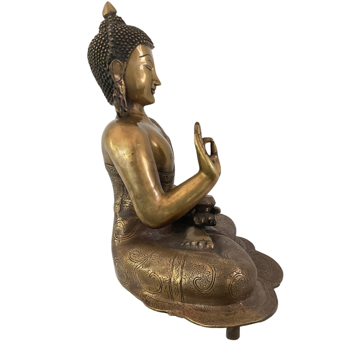 Sitting Buddha made of brass - 47cm