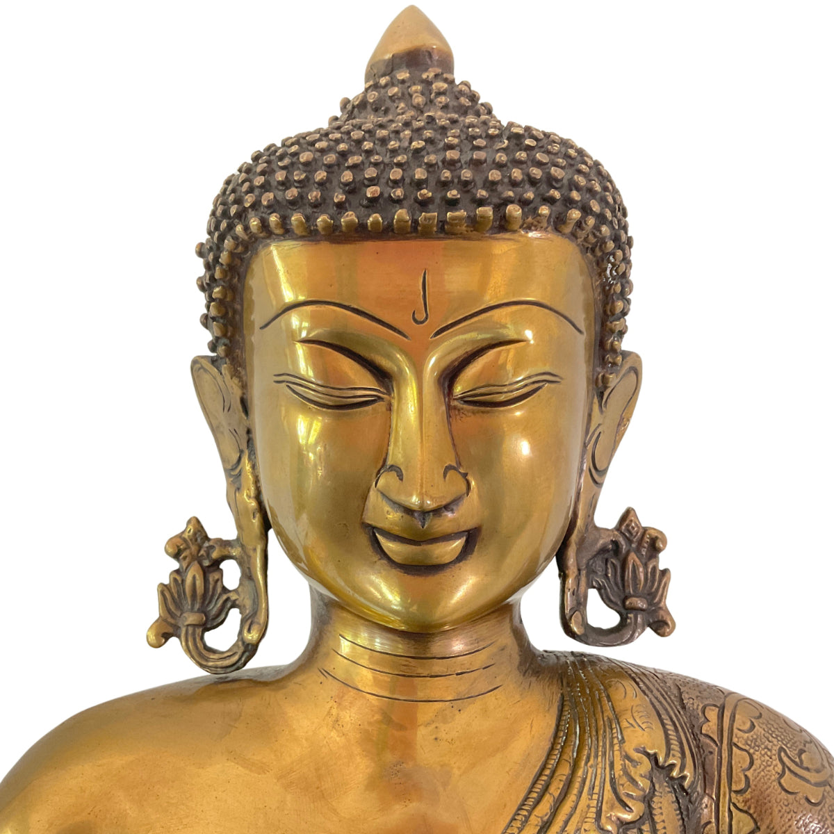 Sitting Buddha made of brass - 47cm