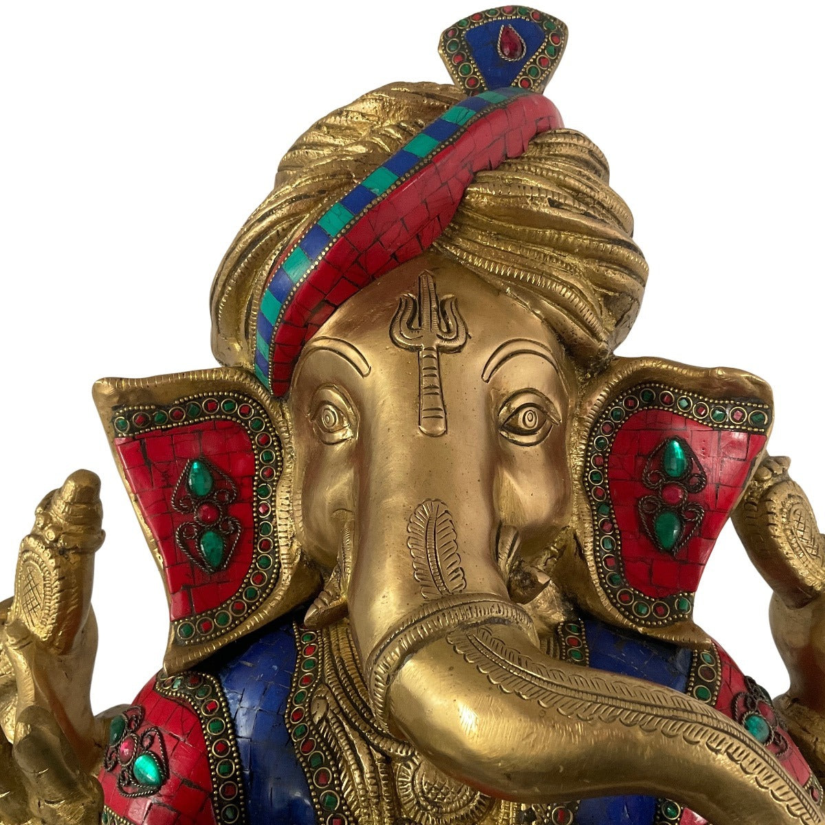 Sitting Ganesha made of brass - unique piece