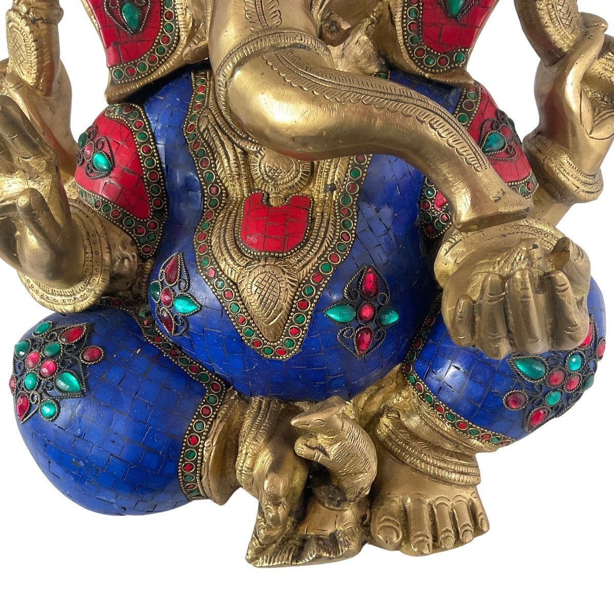 Sitting Ganesha made of brass - unique piece
