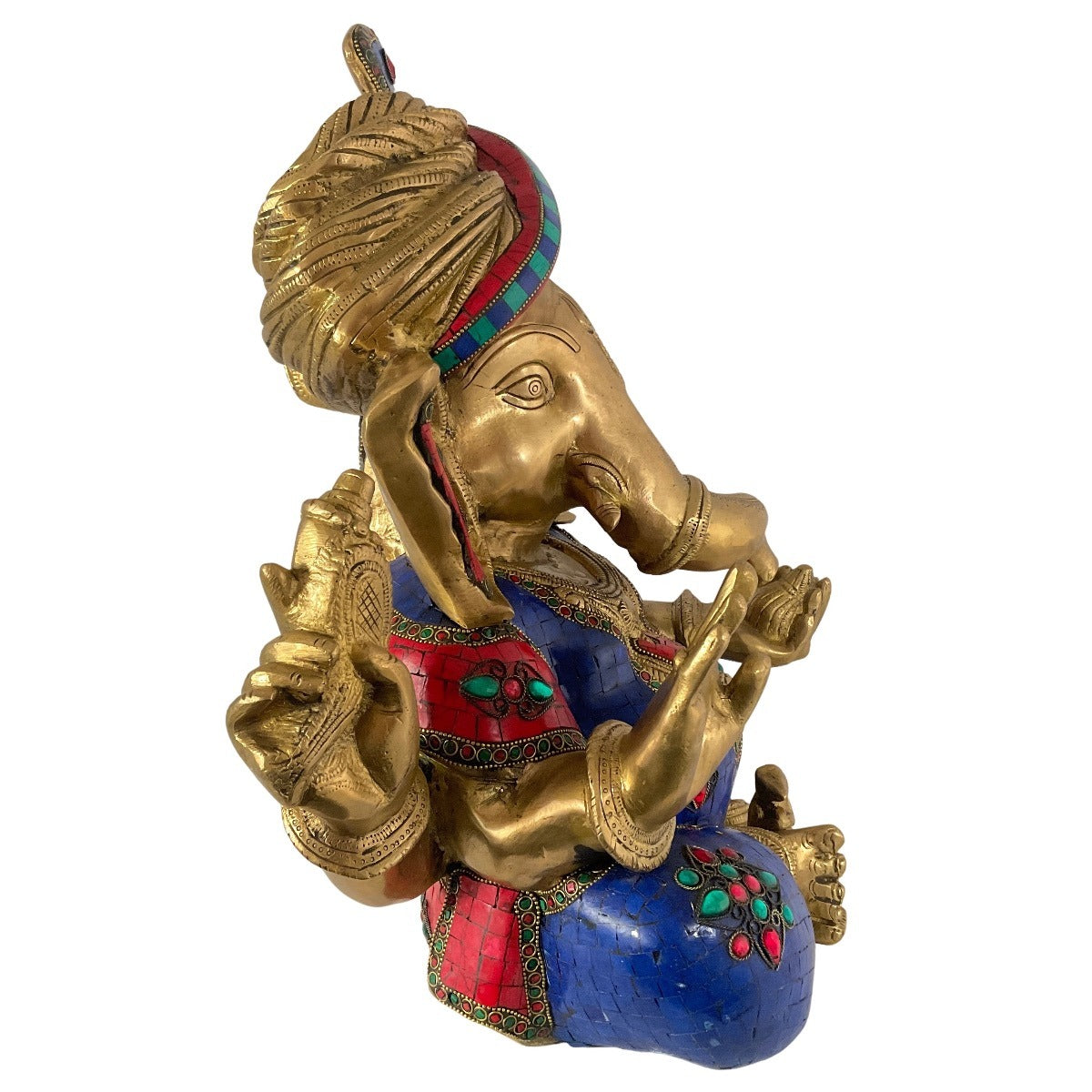 Sitting Ganesha made of brass - unique piece