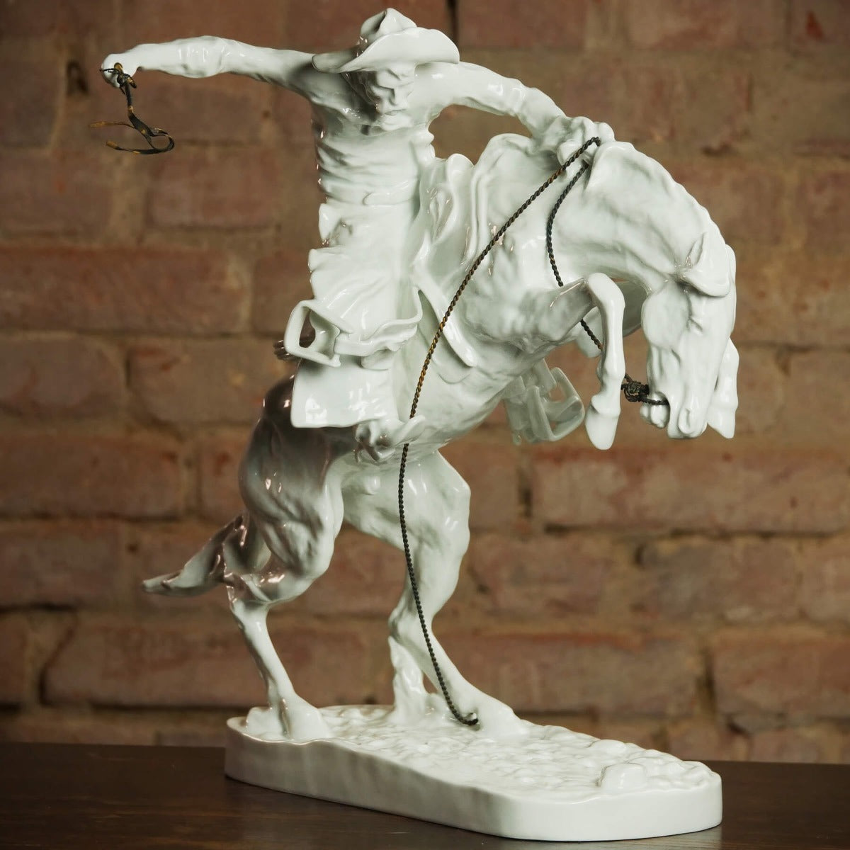 Porcelain sculpture "Broncho Buster" by Frederic Remington