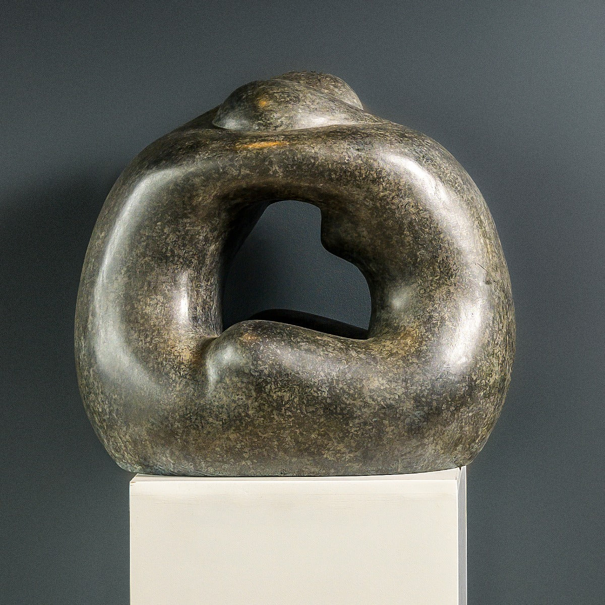 Bronze sculpture "Seed" by Guy Buseyne