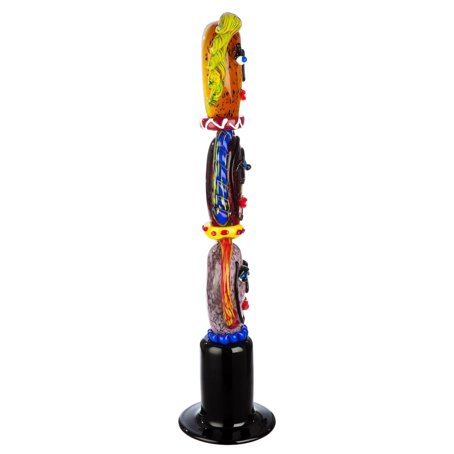 Sculpture "Poseidos - Three Faces" made of glass