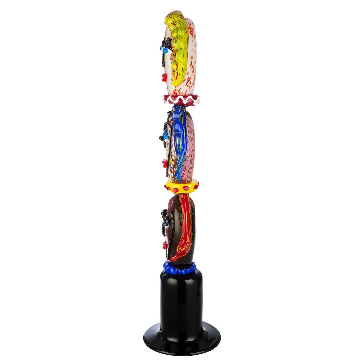 Sculpture "Poseidos - Three Faces" made of glass