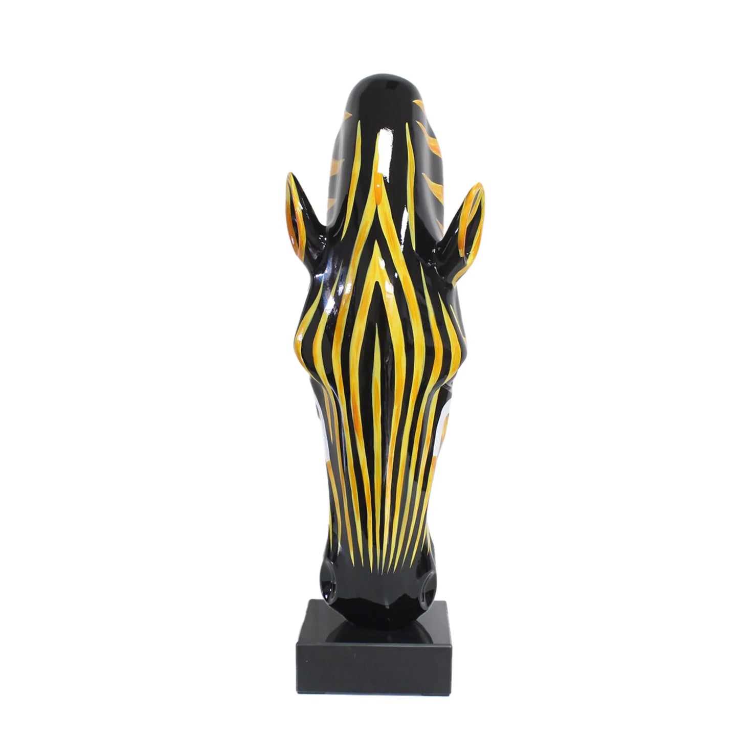 Skulptur "Zebrakopf" auf Marmor