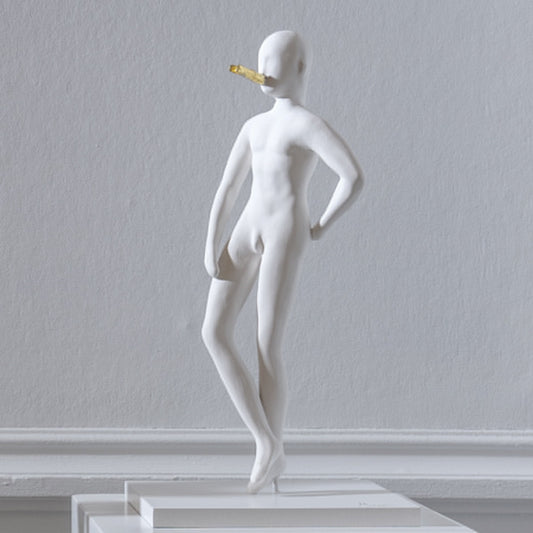 Keramikfigur Snob mit Goldnase