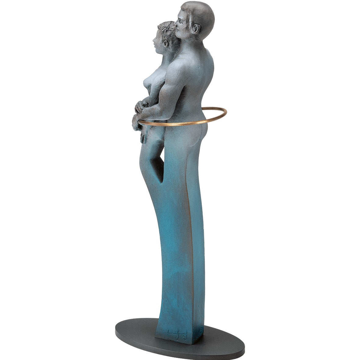 Rückansicht der Bronzefigur "Union"