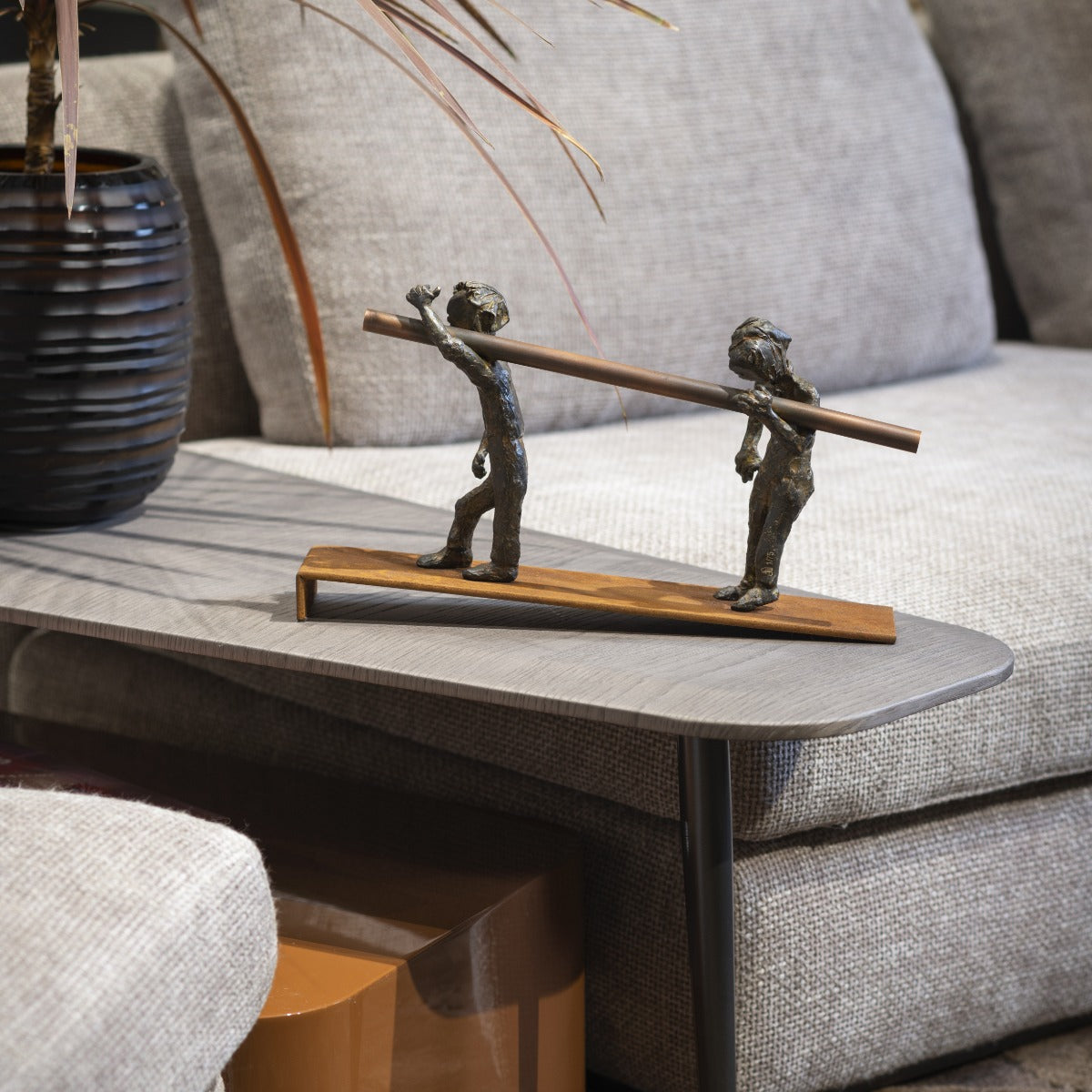 Bronze sculpture "Teamwork" by Freddy De Waele