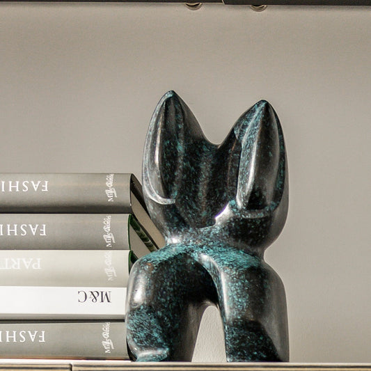 Bronzeskulptur YR von Örn in grün