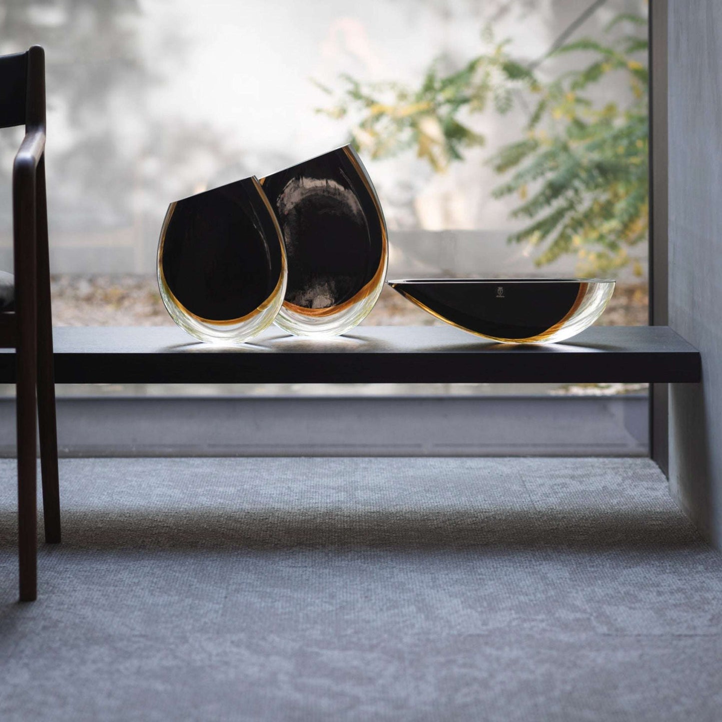 Glasvase "Cá d’Oro-Vasen" Set von Seguso