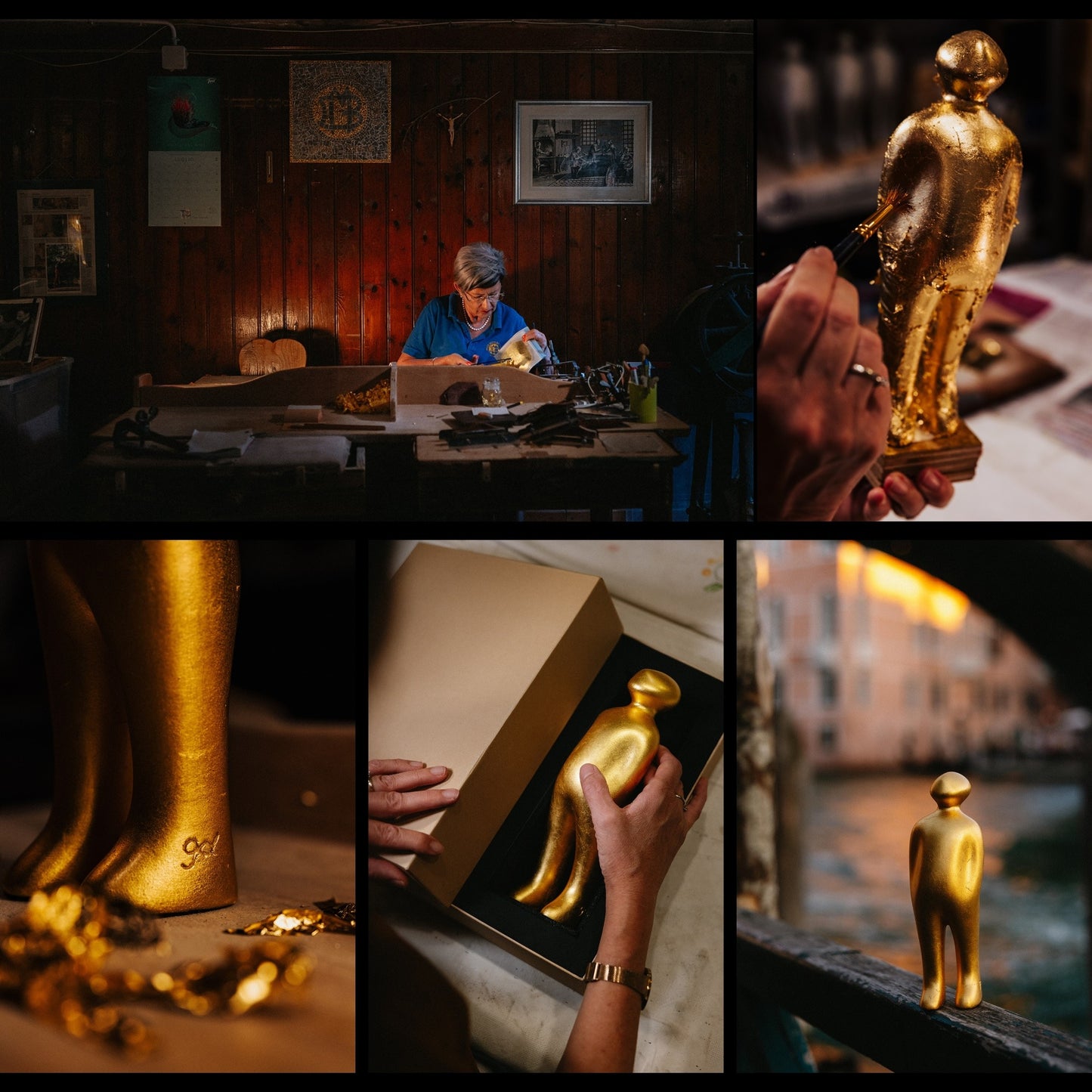 Sculpture "The Visitor" - 24-carat gold leaf, limited anniversary edition