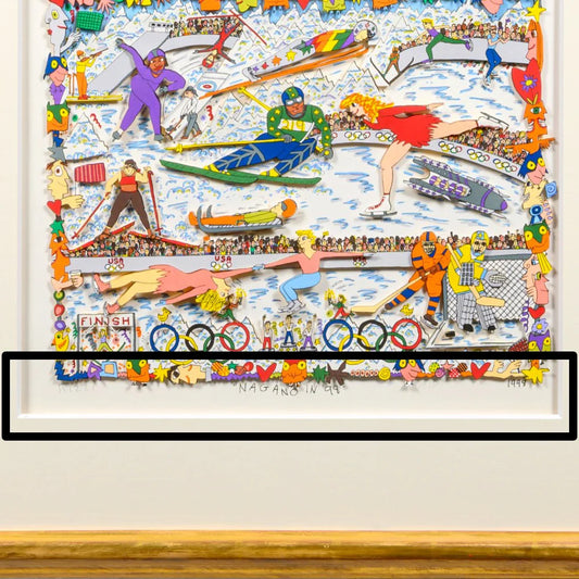 Wandbild "Nagano in 98" 3D, gerahmt, Siebdruck von James Rizzi