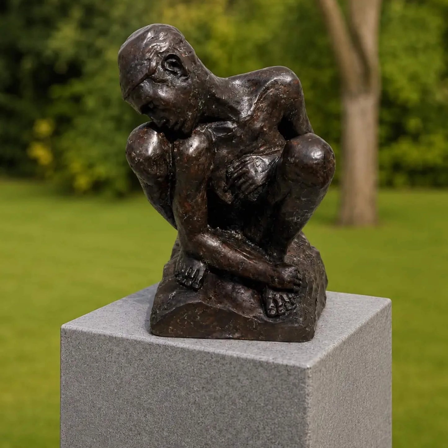 Bronzefigur "Die Kauernde" von Auguste Rodin - Klassische Skulptur