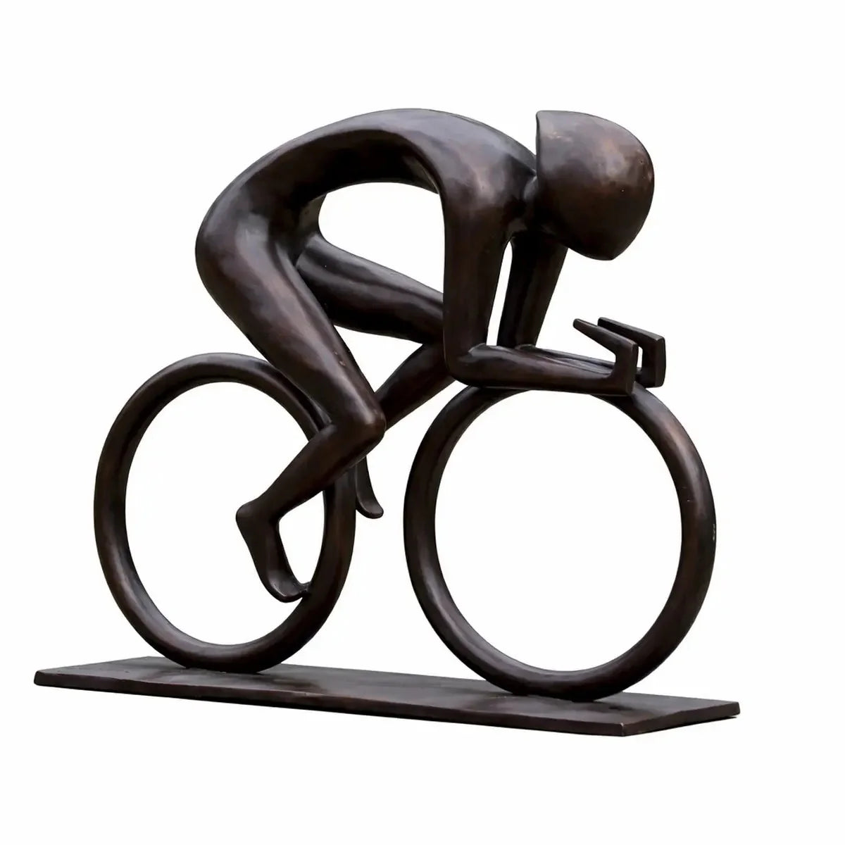 Bronzefigur "Abstrakter Radfahrer"